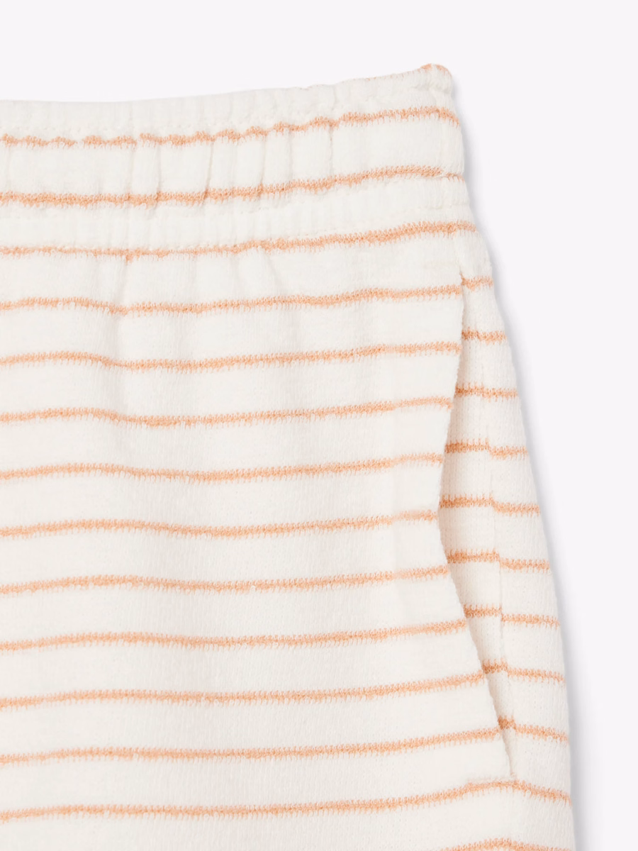 Shorts in spugna a righe