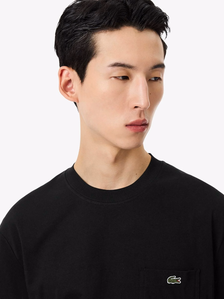 T-shirt in cotone con taschino sul petto