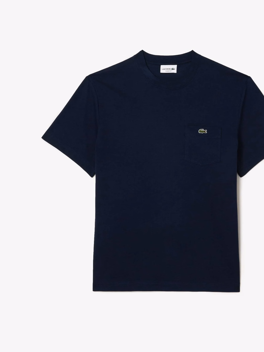 T-shirt in cotone con taschino sul petto