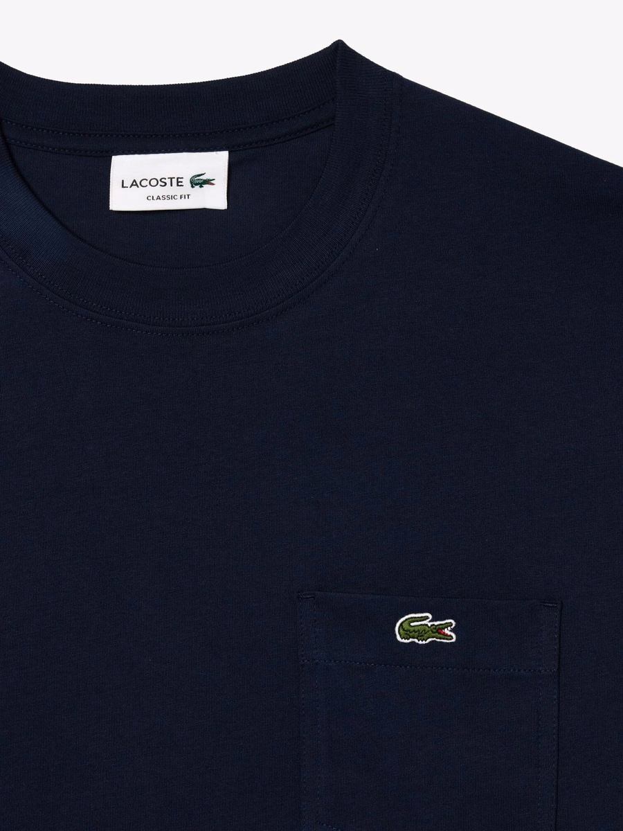 T-shirt in cotone con taschino sul petto