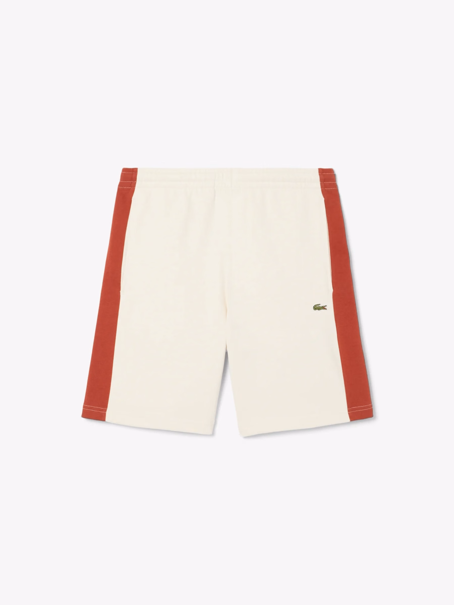 Shorts in felpa di cotone a blocchi di colore