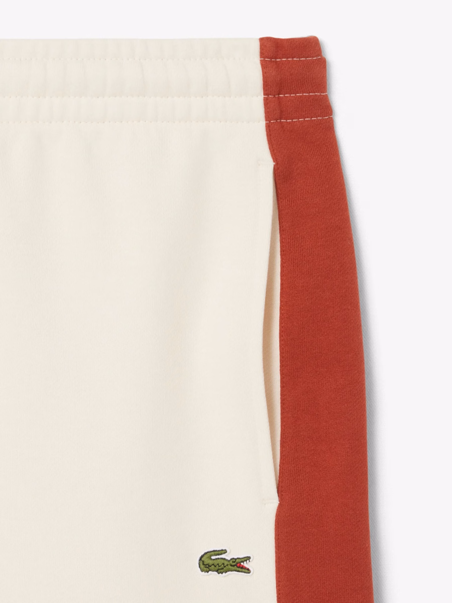 Shorts in felpa di cotone a blocchi di colore