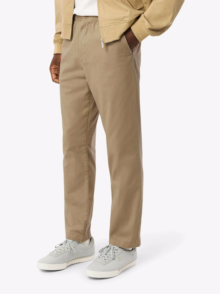 Pantaloni chino in gabardine di cotone a vestibilità regolare