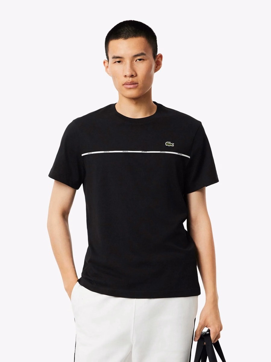 Lacoste Trim Cotton Jersey T-shirt
