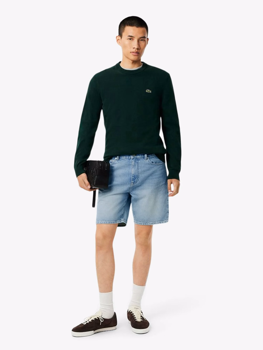Shorts Bermuda in denim a vestibilità dritta
