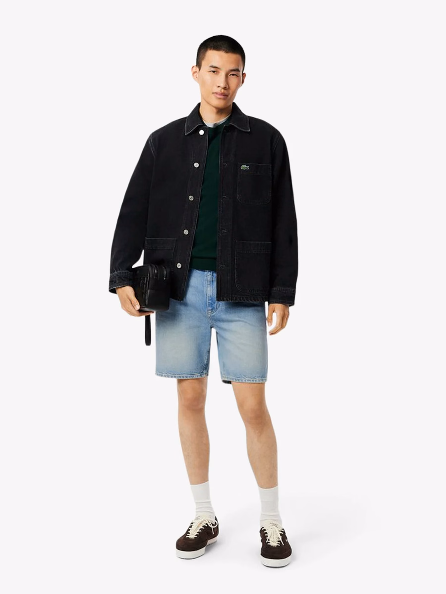 Shorts Bermuda in denim a vestibilità dritta