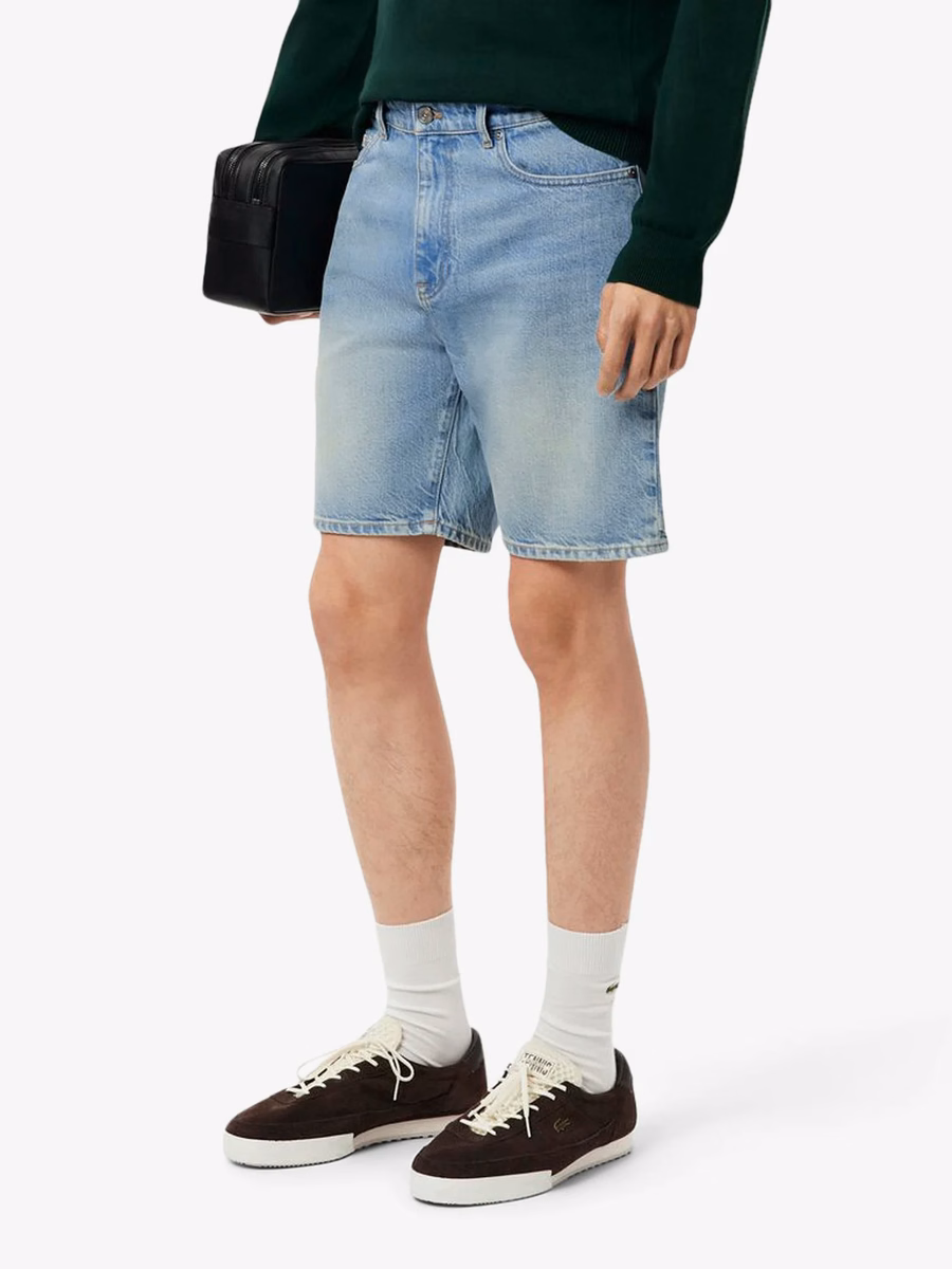 Shorts Bermuda in denim a vestibilità dritta