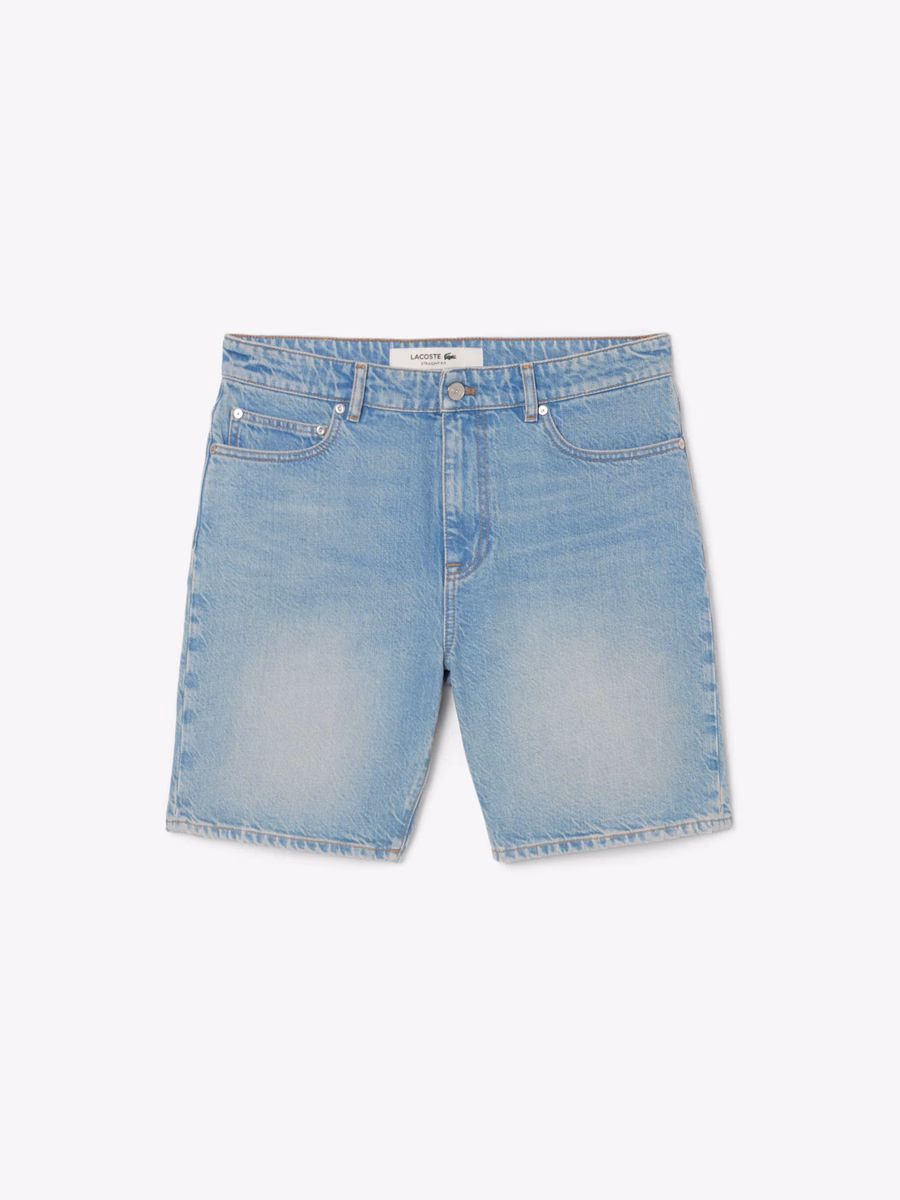 Shorts Bermuda in denim a vestibilità dritta