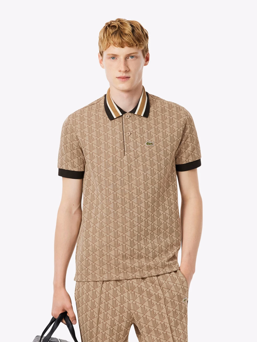 Polo Shirt Monogram Jacquard Fit Classico