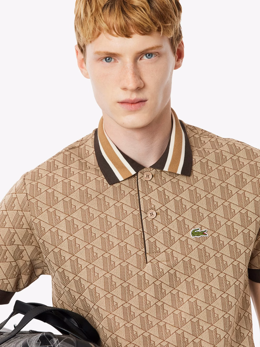 Polo Shirt Monogram Jacquard Fit Classico