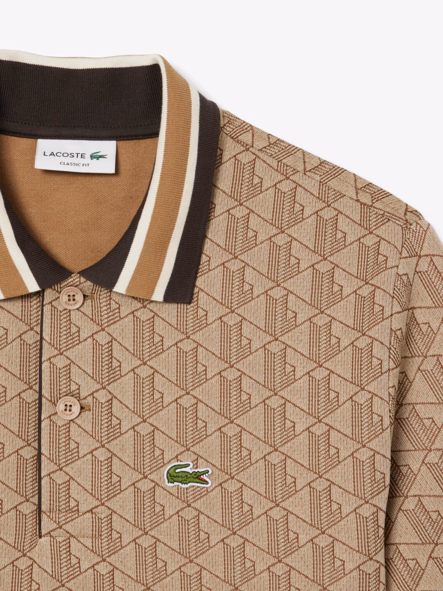 Polo Shirt Monogram Jacquard Fit Classico