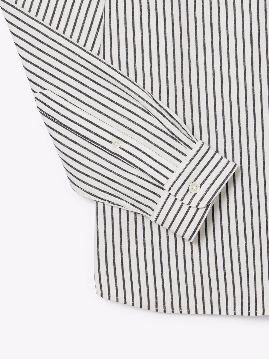 Camicia in cotone a righe regular fit
