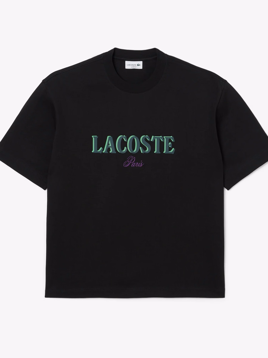Maglietta in Jersey Stampata a Fit Lasso