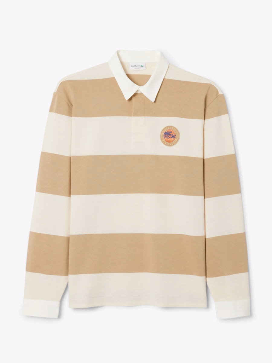 Maglietta Polo Rugby a Righe Fit Relaxed