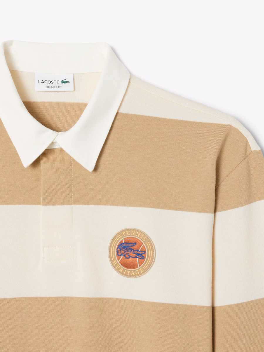 Maglietta Polo Rugby a Righe Fit Relaxed