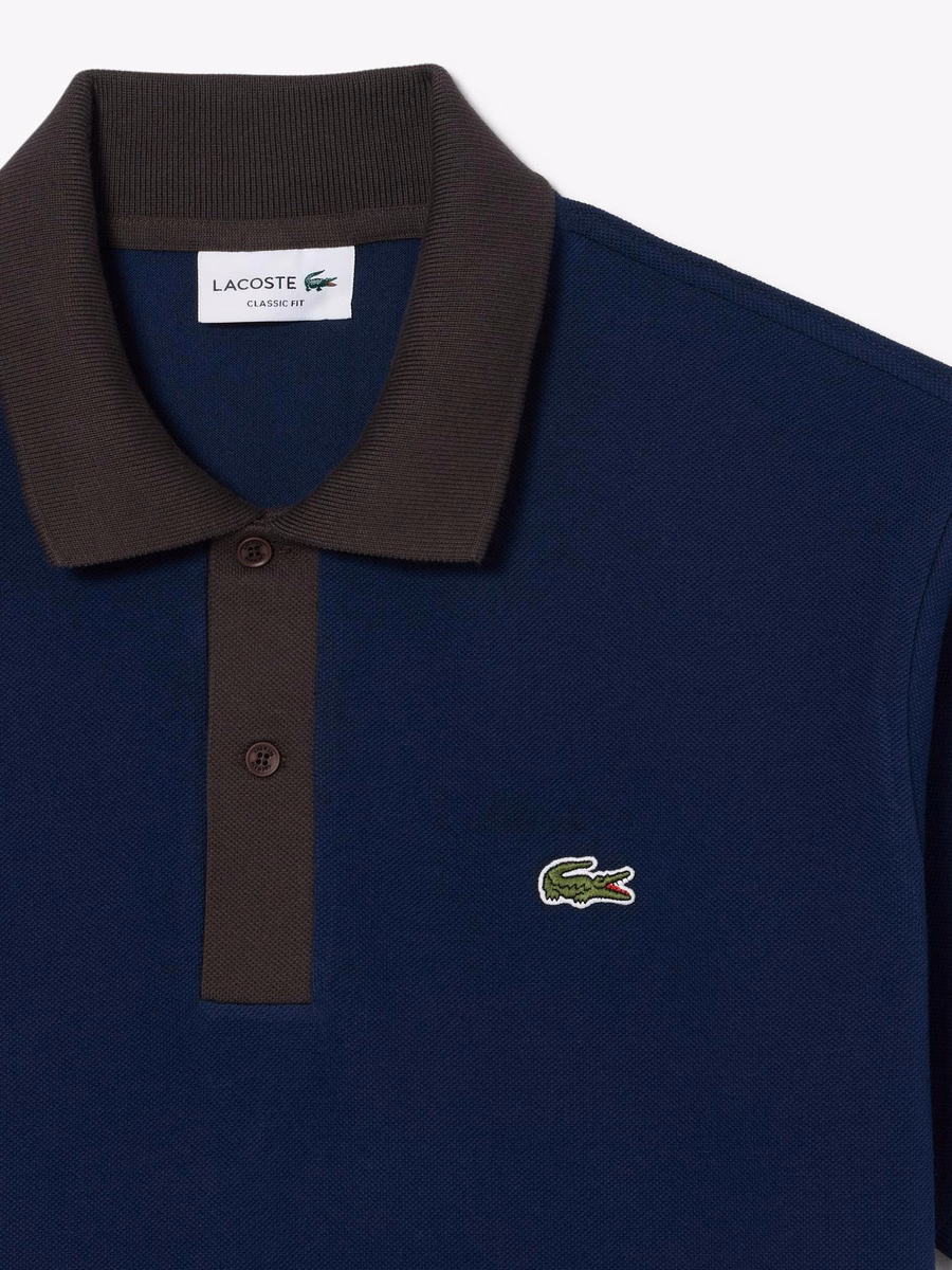 Polo L.12.12 con colletto a contrasto e vestibilità classica
