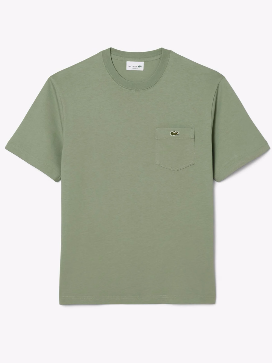 T-shirt in cotone con taschino sul petto