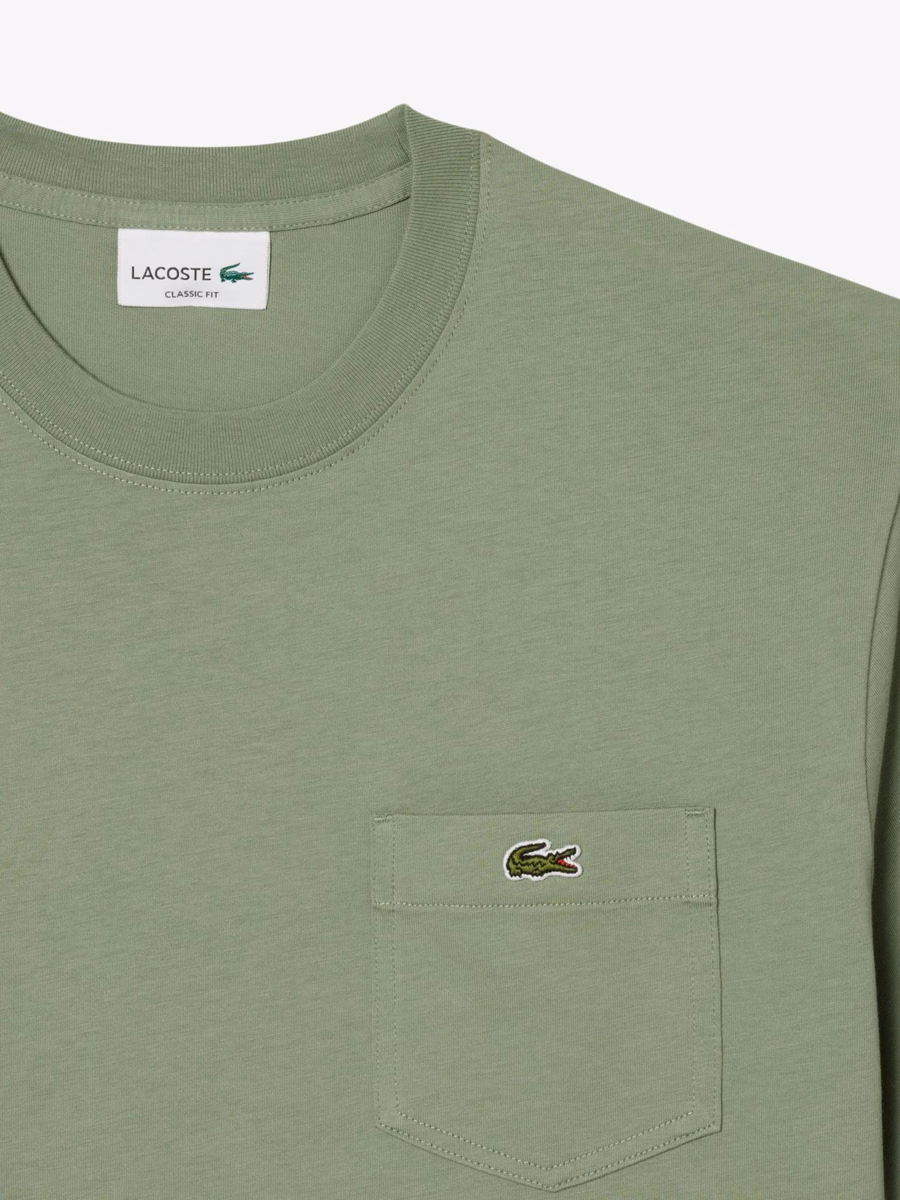 T-shirt in cotone con taschino sul petto