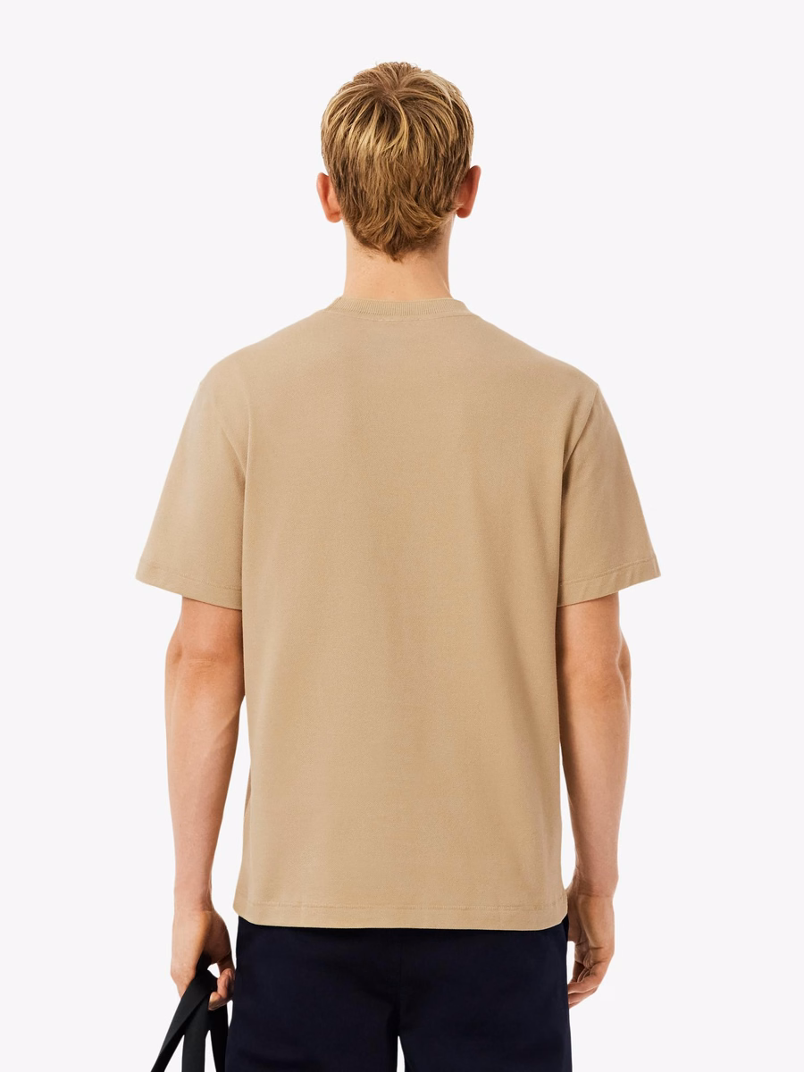 T-shirt a Collo Ribbattuto Petit Piqué