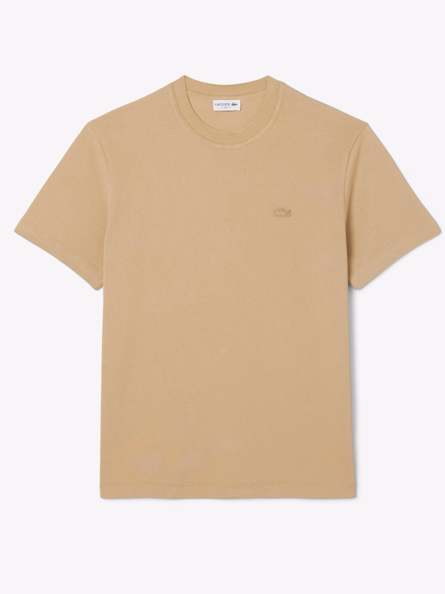 T-shirt a Collo Ribbattuto Petit Piqué