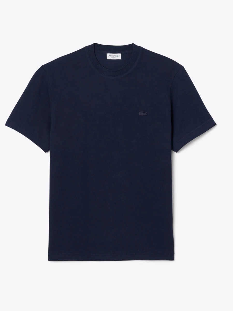 T-shirt a Collo Ribbattuto Petit Piqué