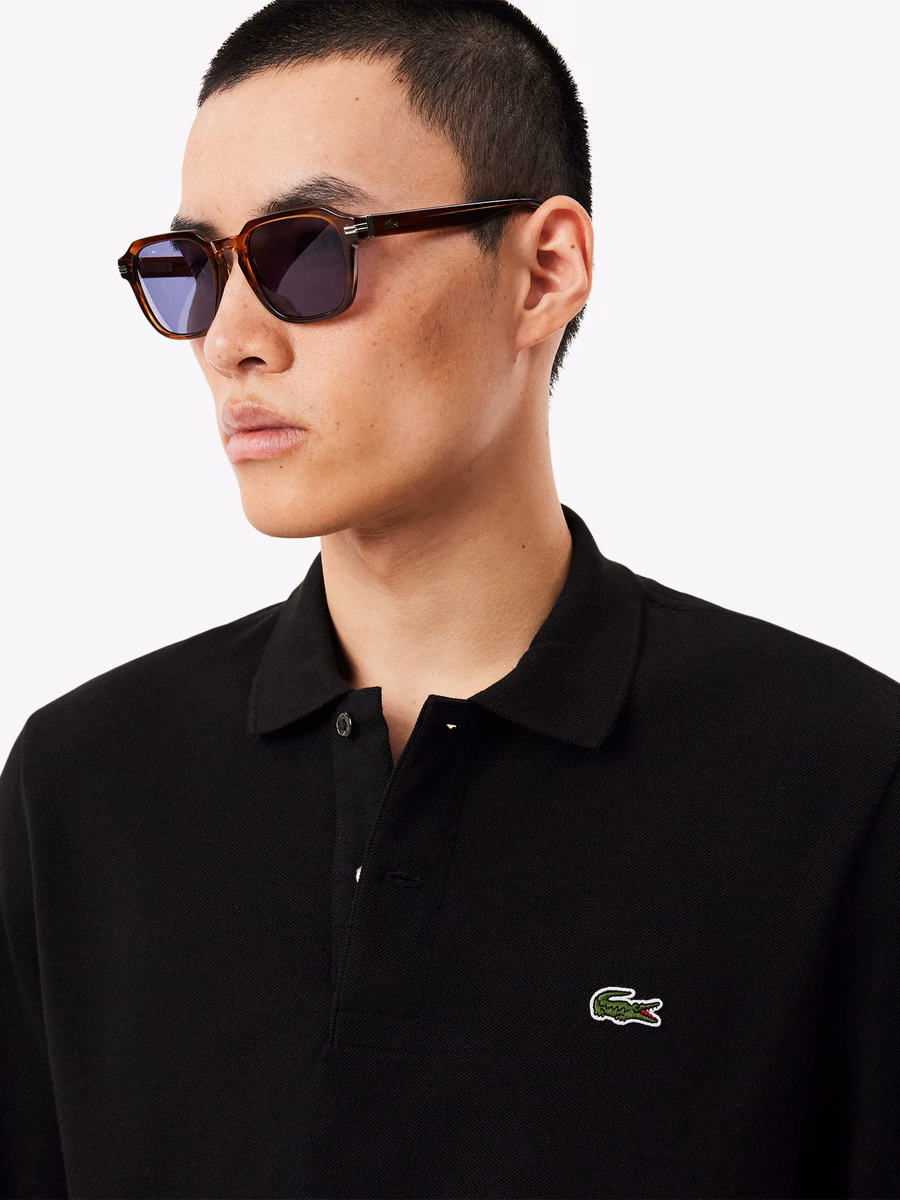 Polo L.12.12 a Maniche Lunghe con Vestibilità Classica