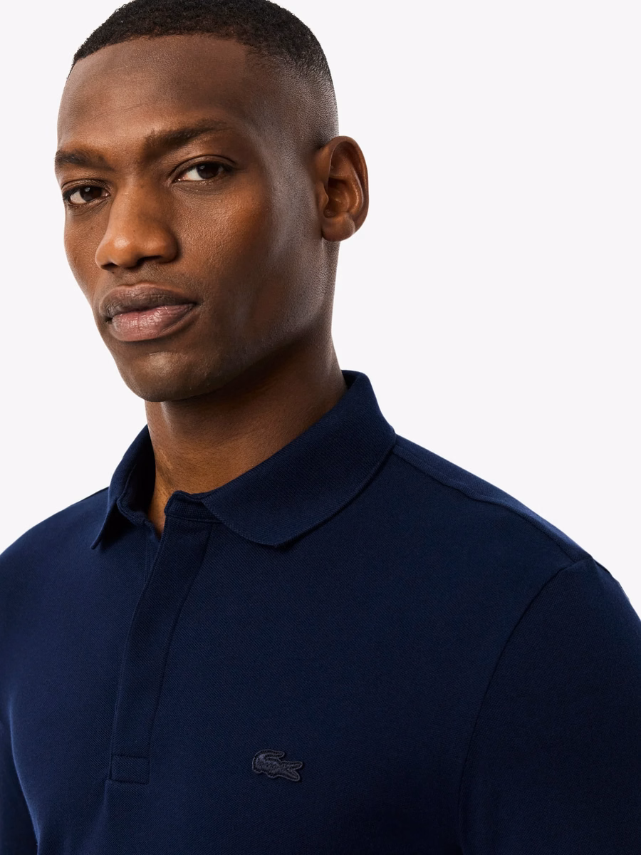 Maglietta Polo a Maniche Lunghe Regular Fit Paris Stretch Piqué