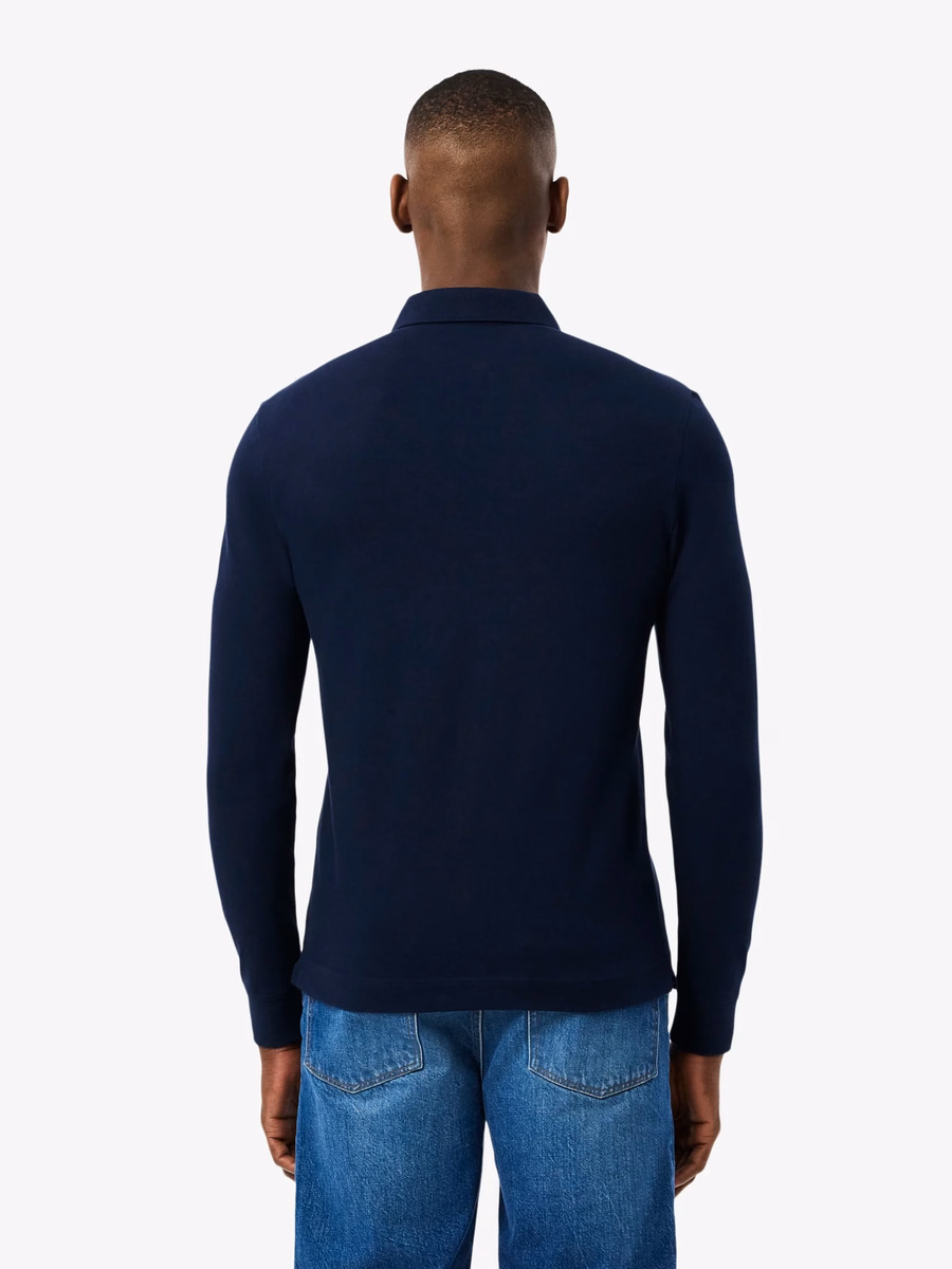 Maglietta Polo a Maniche Lunghe Regular Fit Paris Stretch Piqué