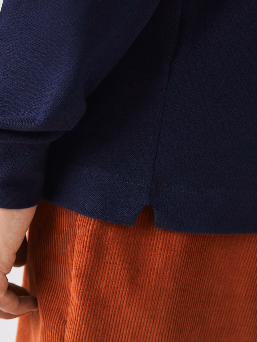 Maglietta Polo a Maniche Lunghe Regular Fit Paris Stretch Piqué