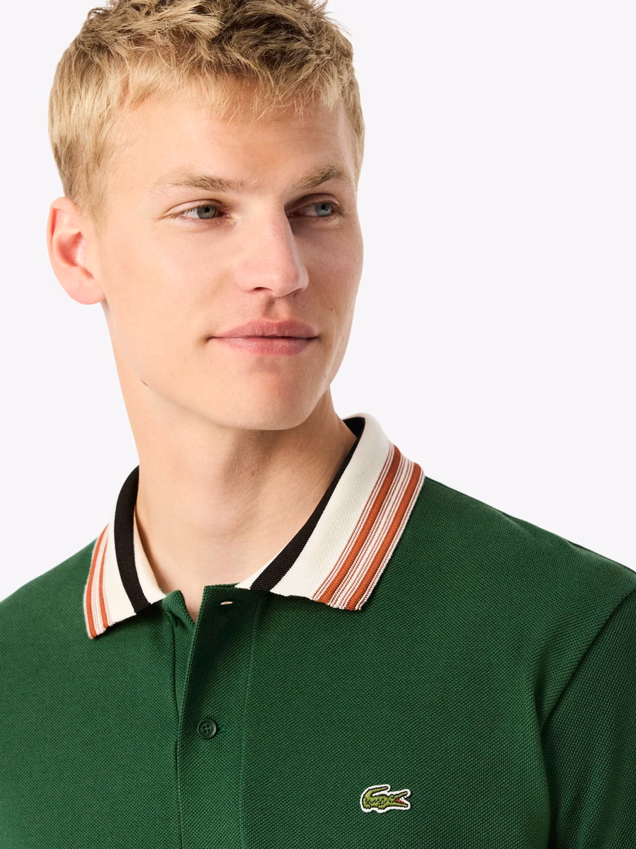 Maglietta Polo Classica a Righe con Collo, Made in France