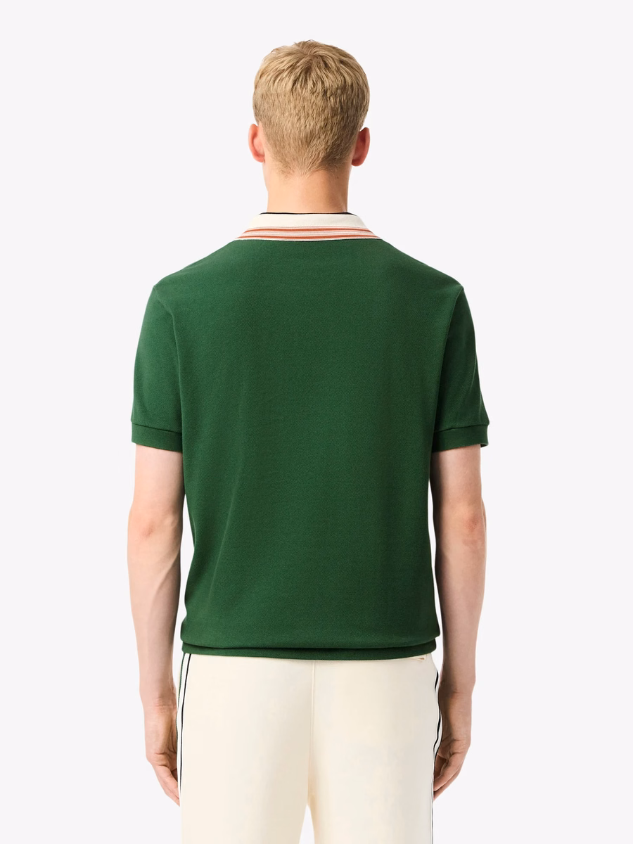 Maglietta Polo Classica a Righe con Collo, Made in France