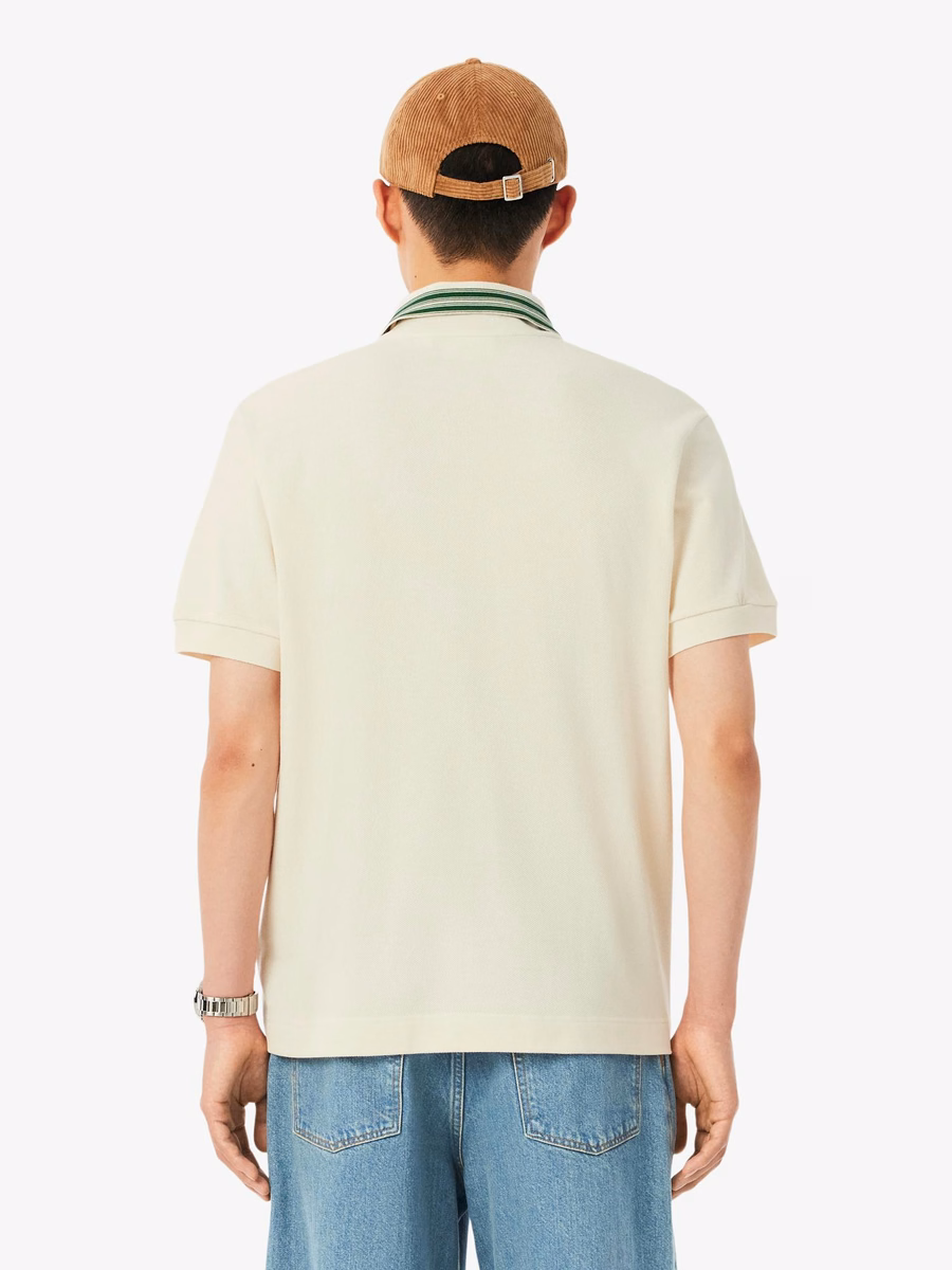 Maglietta Polo Classica a Righe con Collo, Made in France