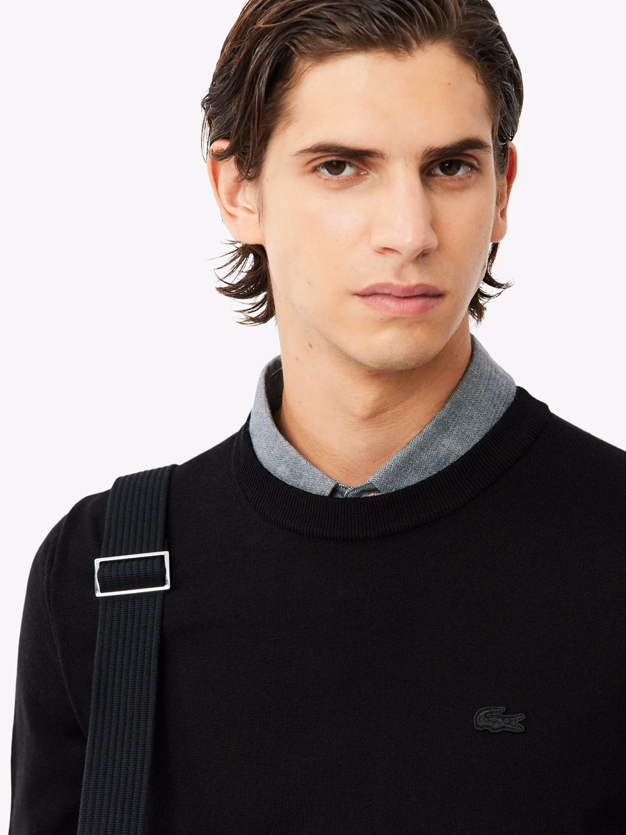 Maglione a collo rotondo in lana merino