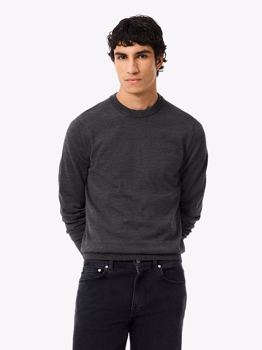 Maglione a collo rotondo in lana merino