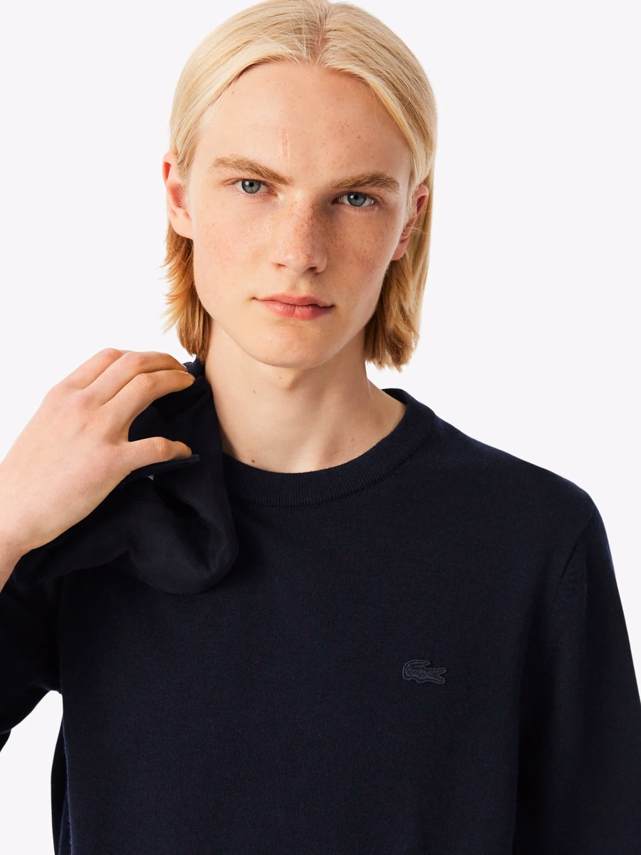 Maglione a collo rotondo in lana merino