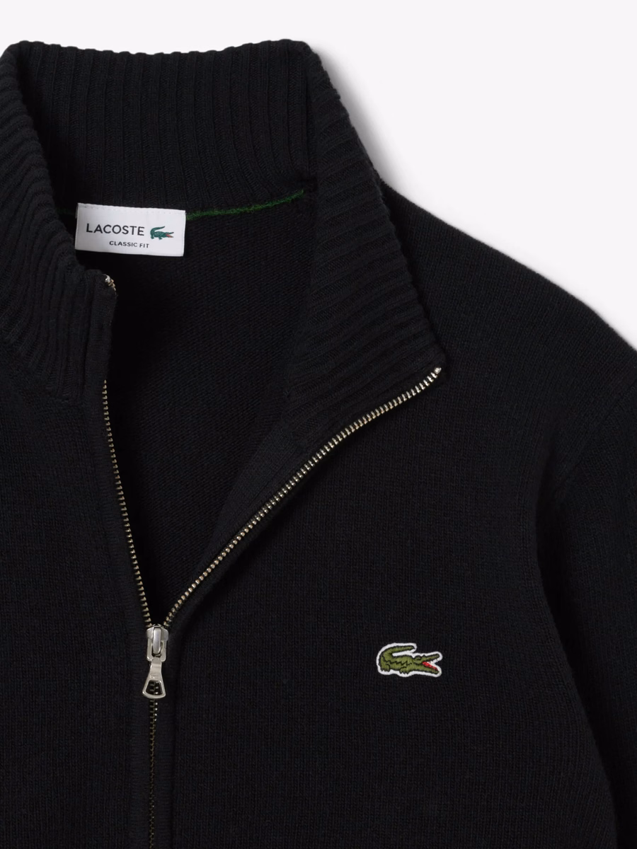 Maglione in lana con zip