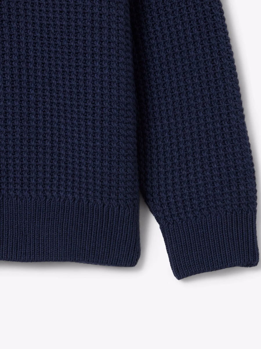Maglione Pesante con Collo Alto e Mezzo Zip