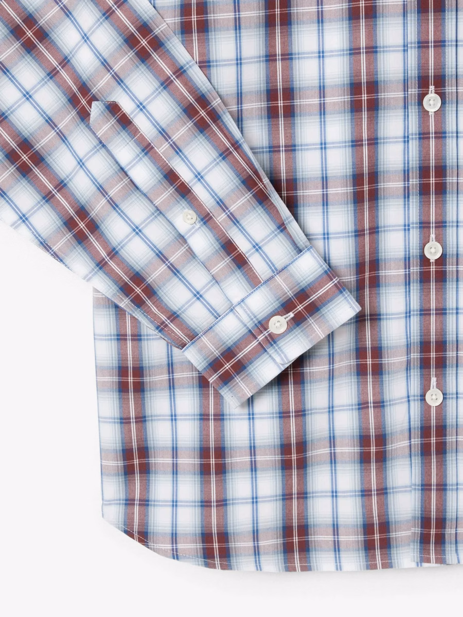 Regular Fit Poplin Plaid Shirt