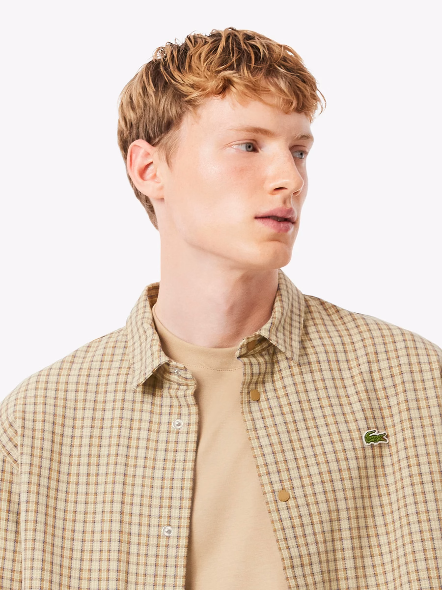 Camicia oversize in cotone pesante a quadri