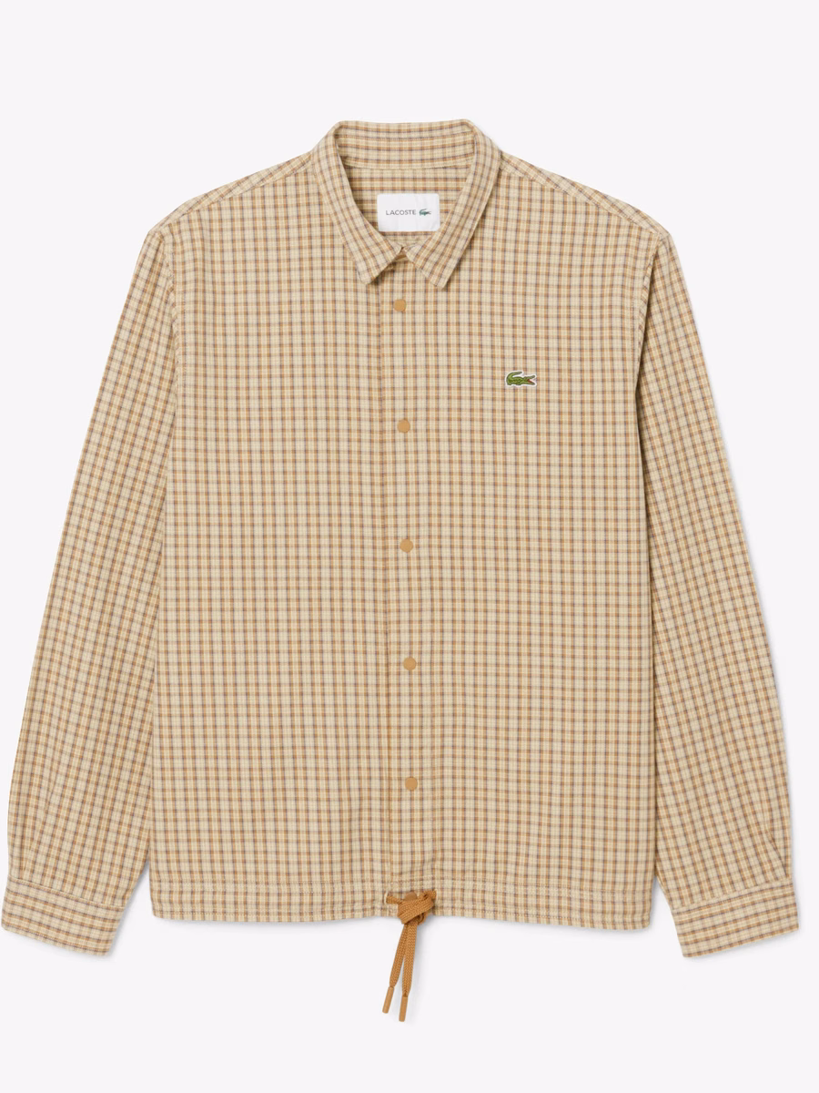 Camicia oversize in cotone pesante a quadri