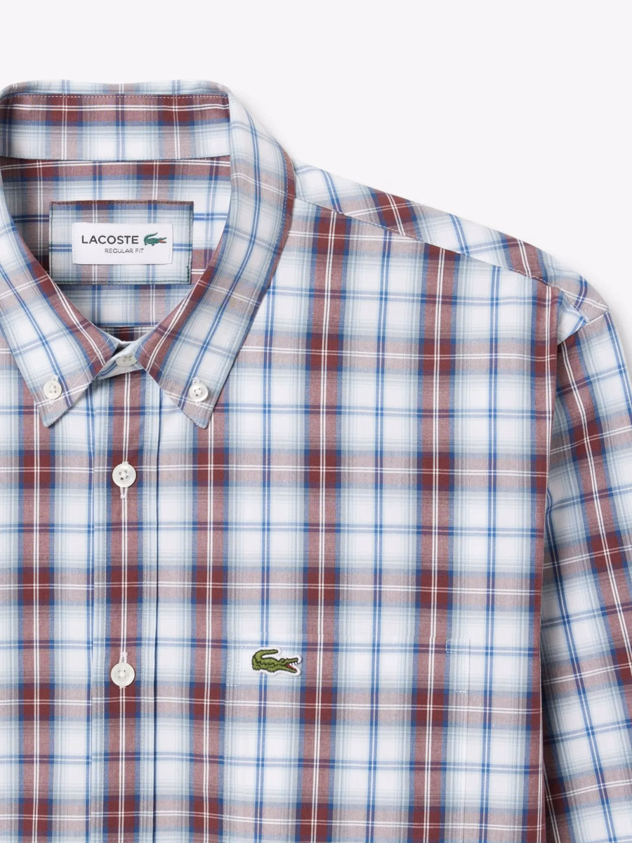 Regular Fit Poplin Plaid Shirt