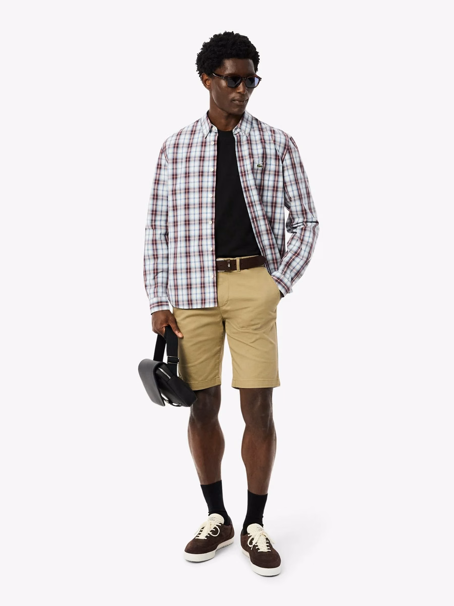 Regular Fit Poplin Plaid Shirt