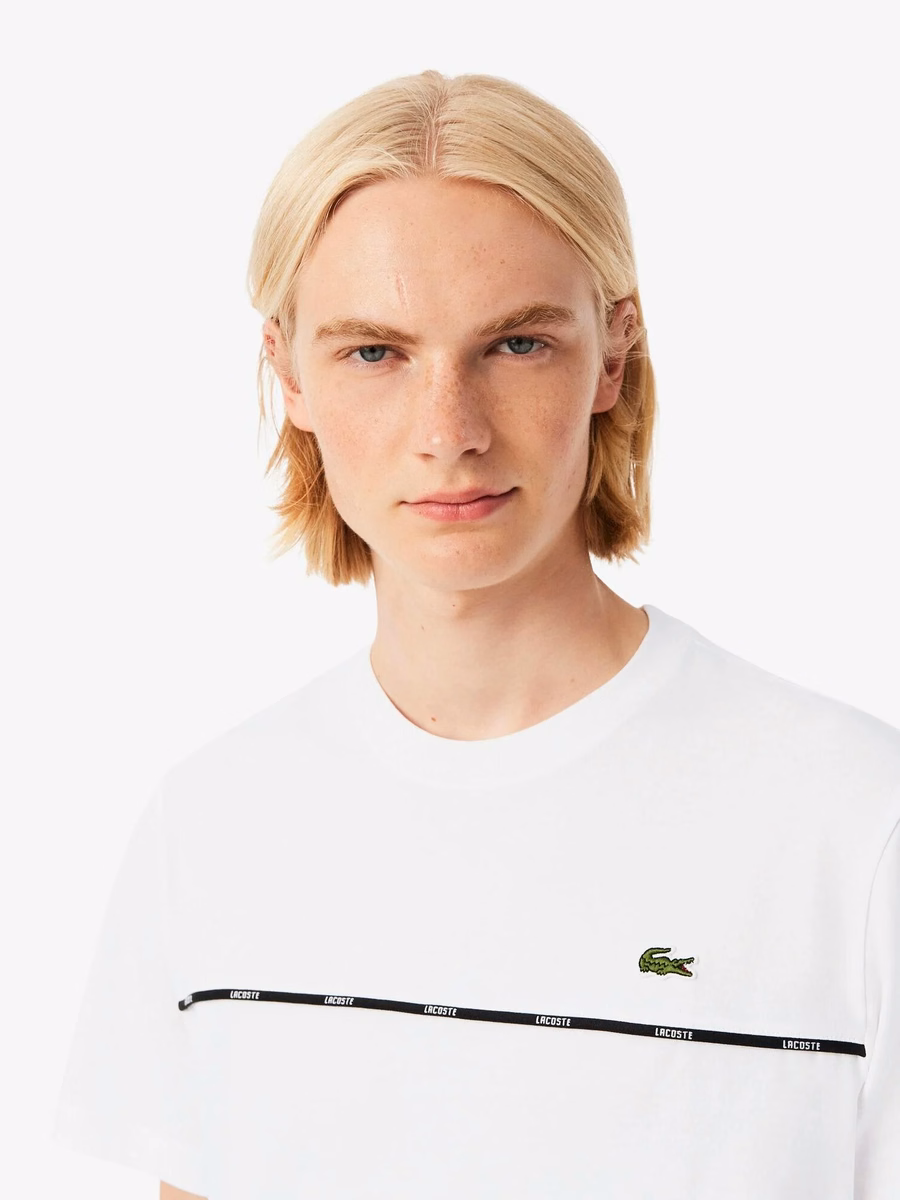 Lacoste Trim Cotton Jersey T-shirt