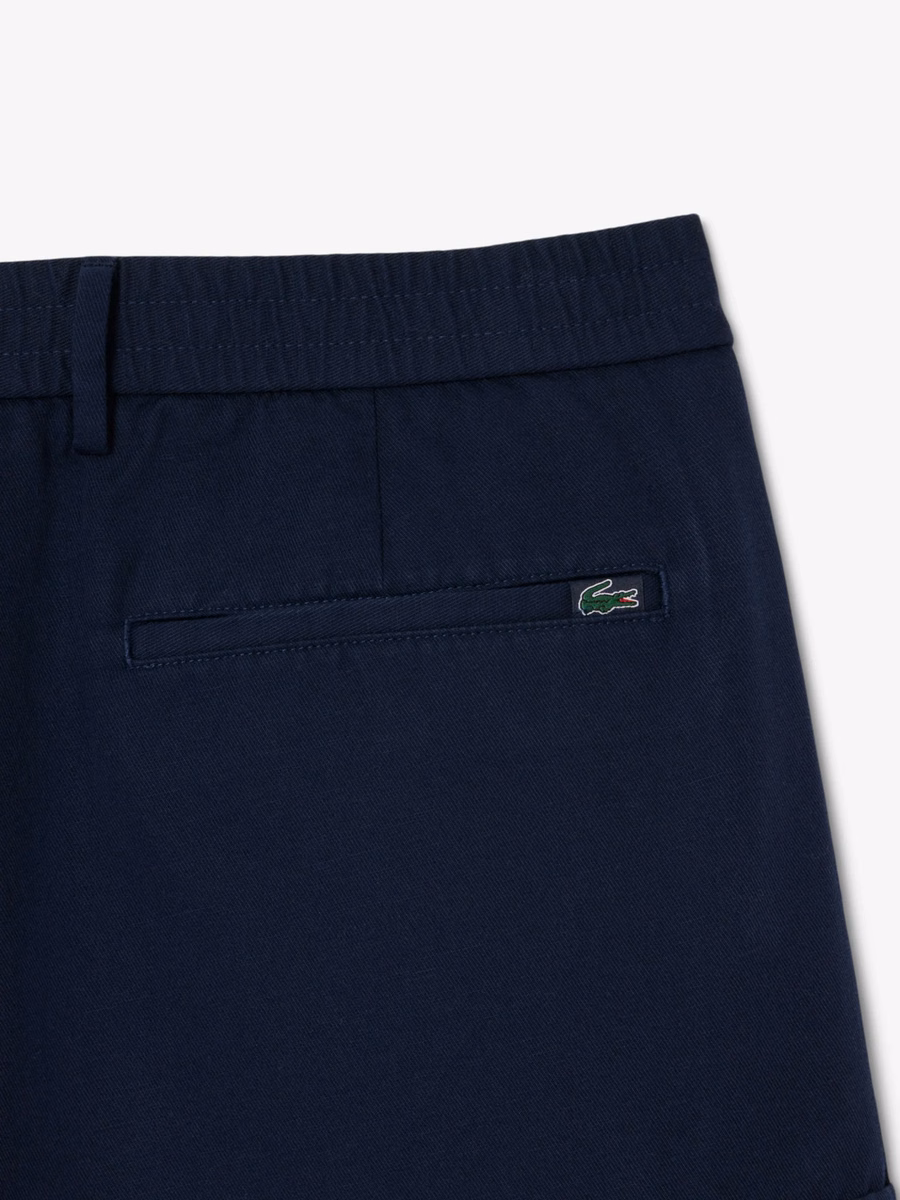 Berumda Cargo in Twill di Cotone e Lino a Vestibilità Relaxed