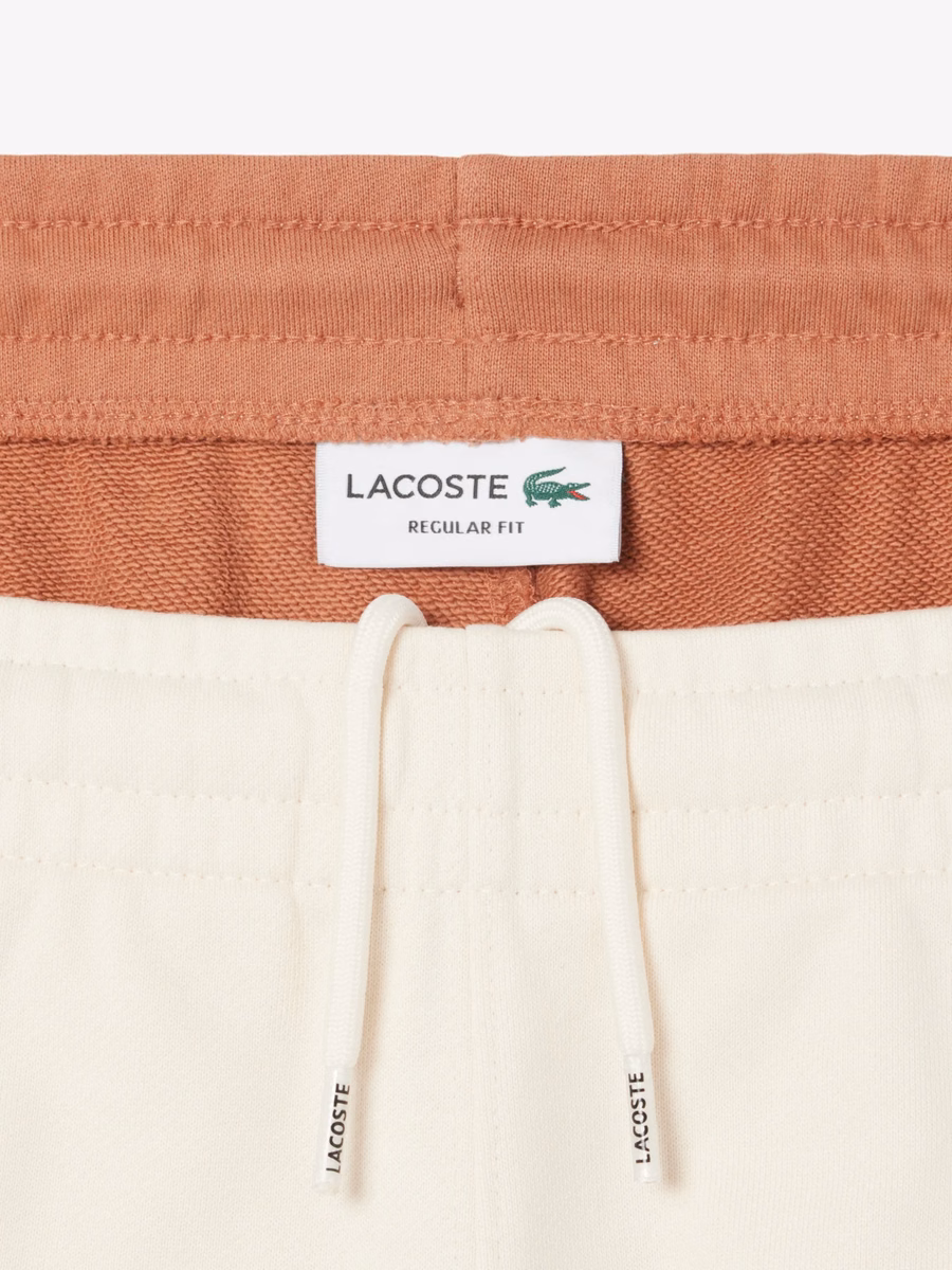 Shorts in felpa di cotone a blocchi di colore