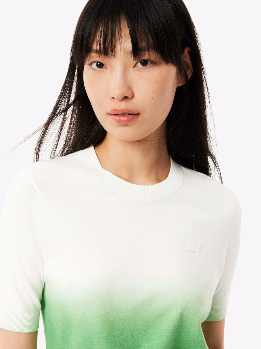 Maglione a maniche corte con effetto ombré