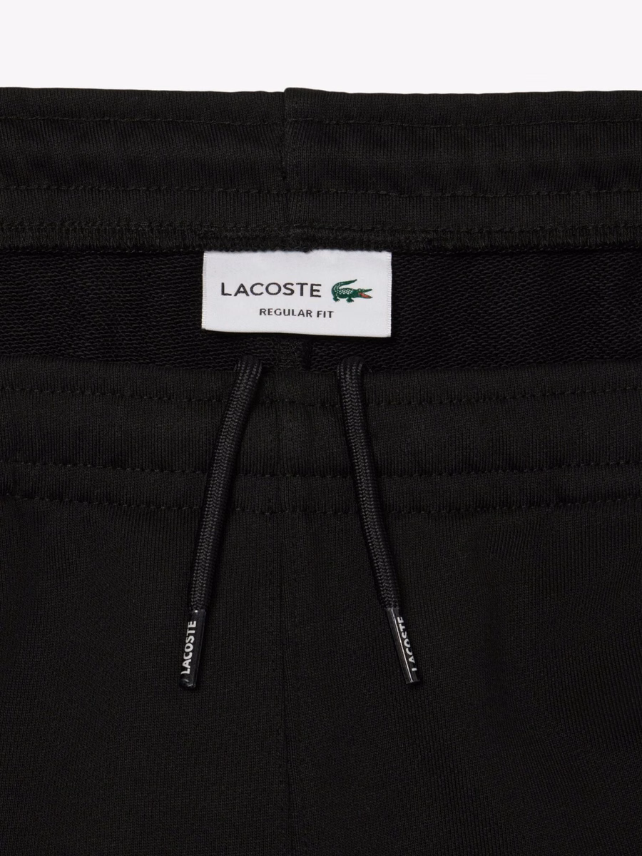 Shorts in cotone felpato con logo a contrasto