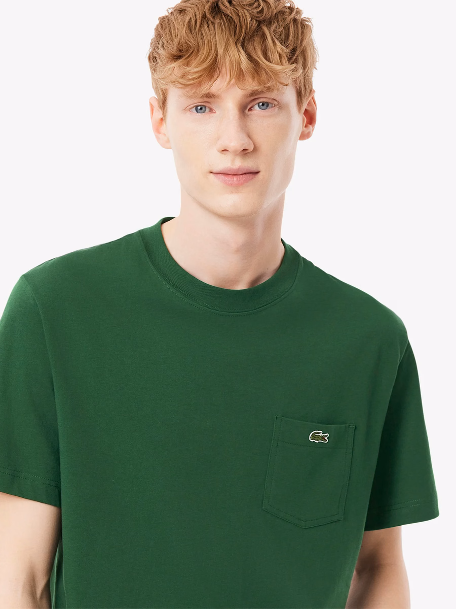 T-shirt in cotone con taschino sul petto