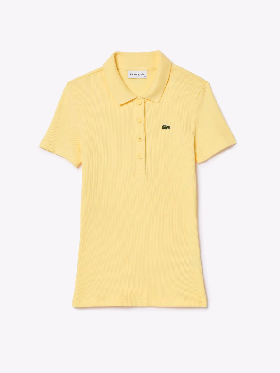 Maglietta Polo in Cotone Ribbattuto Slim Fit L.12.D