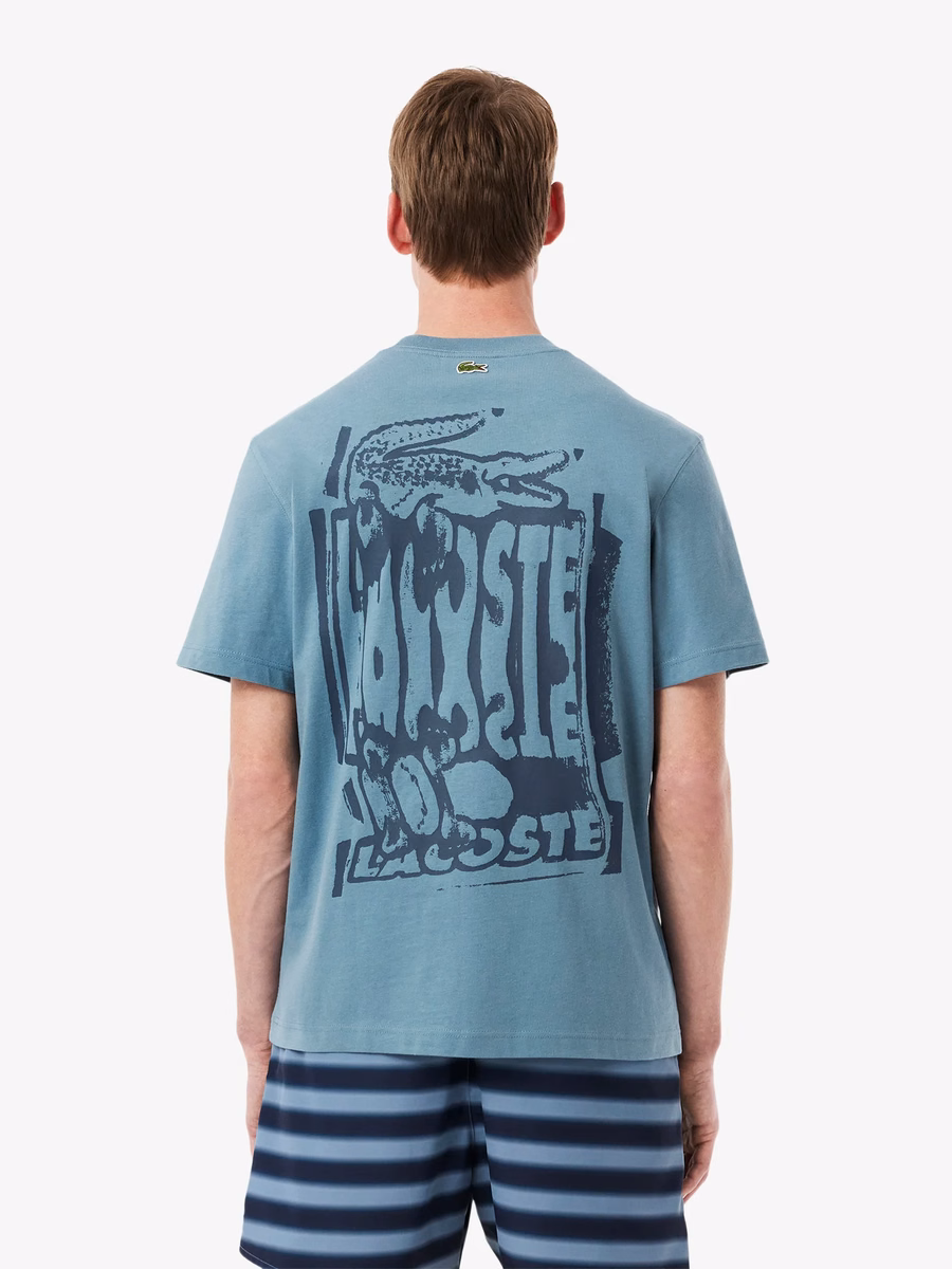 T-shirt grafica in jersey di cotone